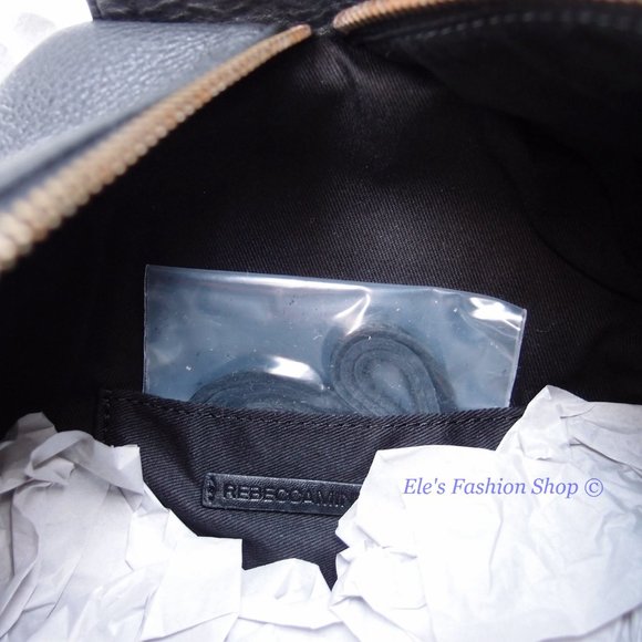 ❤️ NWT Rebecca Minkoff Julian Medium Leather Backpack BLACK BLACK AUTHENTIC